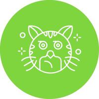 Suspicious Linear Circle Multicolor Design Icon vector