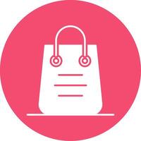 Shopping Bag Glyph Circle Icon vector