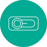 Switch Linear Circle Multicolor Design Icon vector