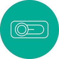 Switch Linear Circle Multicolor Design Icon vector