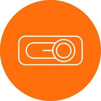 Switch Linear Circle Multicolor Design Icon vector