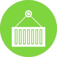 Container Glyph Circle Icon vector