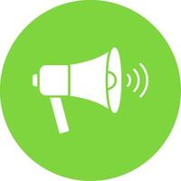 Megaphone Glyph Circle Icon vector