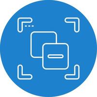 Substract Linear Circle Multicolor Design Icon vector