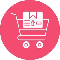 Shopping Cart Glyph Circle Icon vector