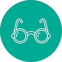 Eyeglasses Linear Circle Multicolor Design Icon vector