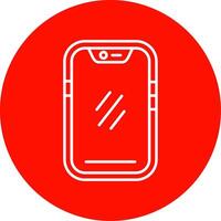 Smartphone Linear Circle Multicolor Design Icon vector