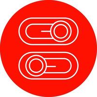 Switch Linear Circle Multicolor Design Icon vector