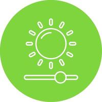 Brightness Linear Circle Multicolor Design Icon vector