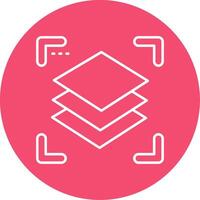 Layers Linear Circle Multicolor Design Icon vector