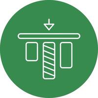 Top alignment Linear Circle Multicolor Design Icon vector