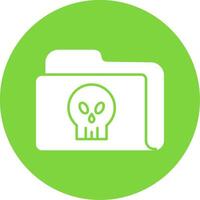 Folder Glyph Circle Icon vector