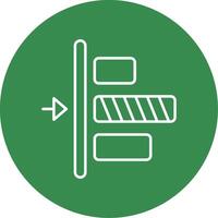 Left alignment Linear Circle Multicolor Design Icon vector