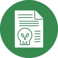 Document Glyph Circle Icon vector