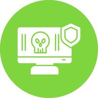Antivirus Glyph Circle Icon vector