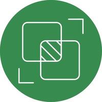 Intersect Linear Circle Multicolor Design Icon vector