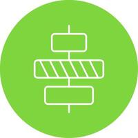 Center alignment Linear Circle Multicolor Design Icon vector