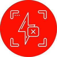 Flash off Linear Circle Multicolor Design Icon vector