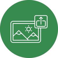 Export Linear Circle Multicolor Design Icon vector