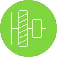 Vertical alignment Linear Circle Multicolor Design Icon vector