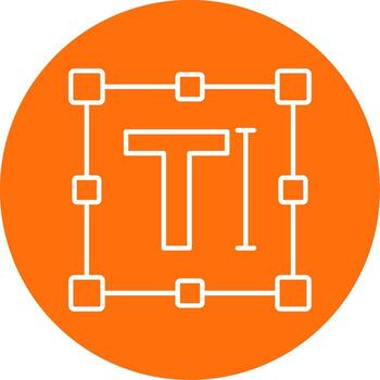 Text Linear Circle Multicolor Design Icon vector