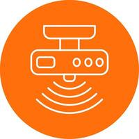 Motion sensor Linear Circle Multicolor Design Icon vector