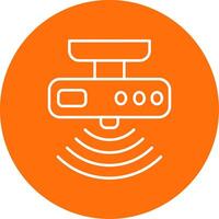 Motion sensor Linear Circle Multicolor Design Icon vector