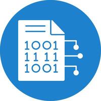 Encryption Data Glyph Circle Icon vector