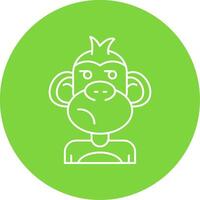 Suspicious Linear Circle Multicolor Design Icon vector