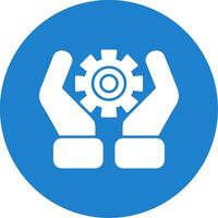 Industry Glyph Circle Icon vector