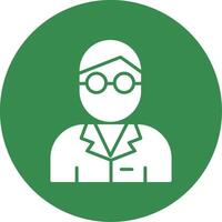 scientist Glyph Circle Icon vector