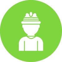 Labor Glyph Circle Icon vector