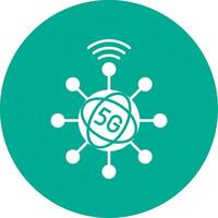 Connection Glyph Circle Icon vector