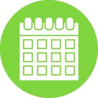 Calendar Glyph Circle Icon vector