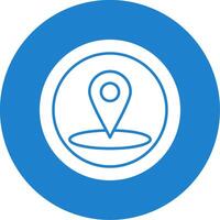 Location Glyph Circle Icon vector