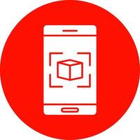 Augmented Reality Glyph Circle Icon vector
