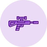 icono de vector de rifle de francotirador