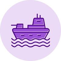 Military Ship Vector Icon