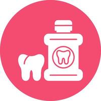 Mouthwash Glyph Circle Icon vector