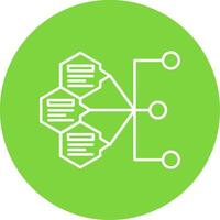 Index Linear Circle Multicolor Design Icon vector