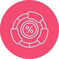 Ratio Linear Circle Multicolor Design Icon vector