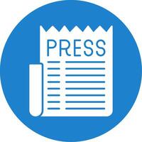 Press Release Glyph Circle Icon vector