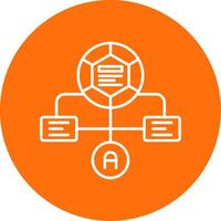 Workflow Linear Circle Multicolor Design Icon vector