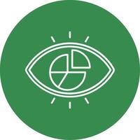 Viscualisation Linear Circle Multicolor Design Icon vector
