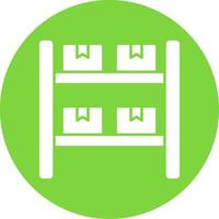 Boxes Glyph Circle Icon vector