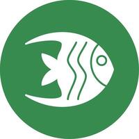 Angelfish Glyph Circle Icon vector