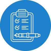 Check list Linear Circle Multicolor Design Icon vector