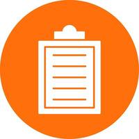 Clipboard Glyph Circle Icon vector