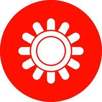 Sea Urchin Glyph Circle Icon vector