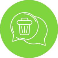 Delete Linear Circle Multicolor Design Icon vector